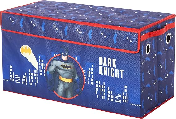 Idea Nuova Batman Collapsible Childrens Toy Storage Trunk, Durable with Soft Lid, 28.5"x14.5"x16"