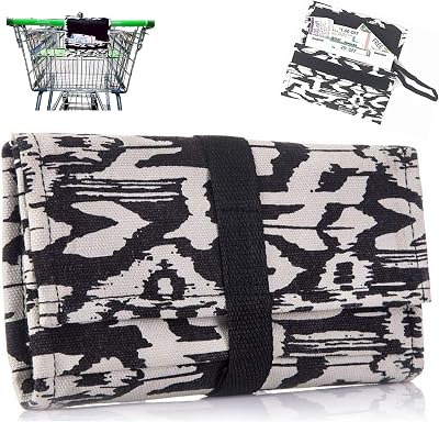 Budgetizer Modern Grocery Coupon Organizer for Purse - Wallet & Extreme Coupon Holder. Set Includes 24 Plastic Coupon Cards Dividers and Stickers. High Grade Canvas. BLACK & WHITE