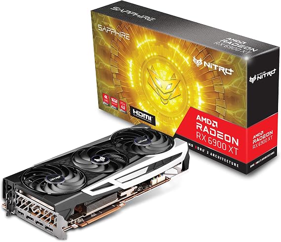 Sapphire 11308-01-20G Nitro+ AMD Radeon RX 6900 XT PCIe 4.0 Gaming Graphics Card with 16GB GDDR6