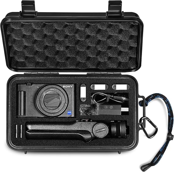 Lekufee Travel Waterproof Hard Case for Sony ZV-1F, ZV-1, ZV-1 II, Vlog Camera, NP-BX1 Battery(3 Pcs), GP-VPT2BT, GP-VPT3 Shooting Grip, and Accessories(Case & Bag Only)