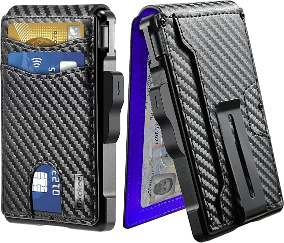 Wallet for Men, Minimalist Slim Leather Wallet, RFIDBlocking Card Holder