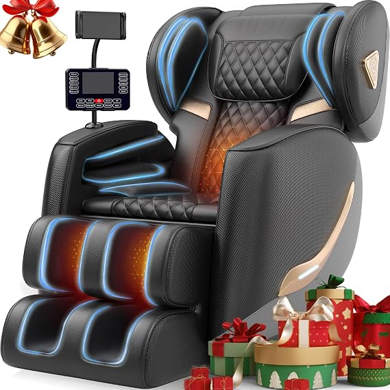 Upgraded Massage Chair Full Body, Zero Gravity Massage Chair Recliner- 10 Fix Points, 2026 Shiatsu Massage Chairs with Heat, Airbags, Foot Massage, 6 Auto Modes, Bluetooth Speaker
