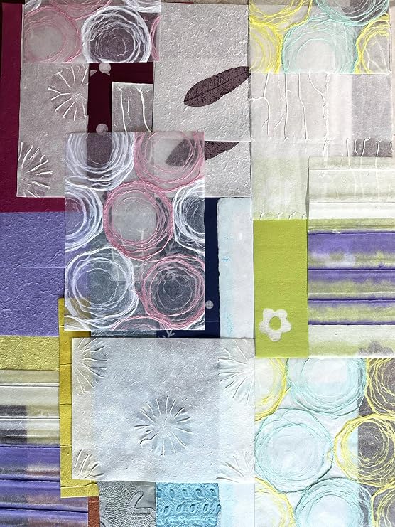 Kozo Studio - Assorted A4 Handmade Mulberry Paper Set ( 40sheets) | Premium Decorative Paper for Scrapbooking, Card Making, Collage, Mixed Media Crafts, and DIY Projects