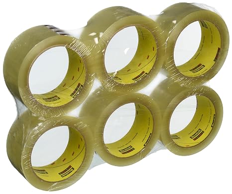 Box King T901373 3M 373 Carton Sealing Tape, 55 yd. Length, 2" Width, Clear