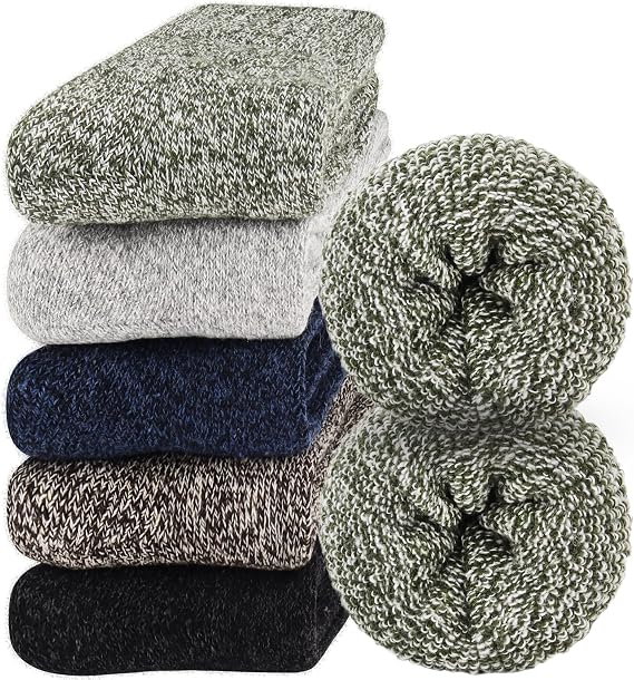 Jeasona Winter Wool Hiking Socks for Men Thick Warm Thermal Boot Gifts for Men Dad