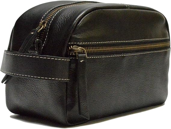 Timberland Men's Leather Toiletry Bag Travel Kit Accessory