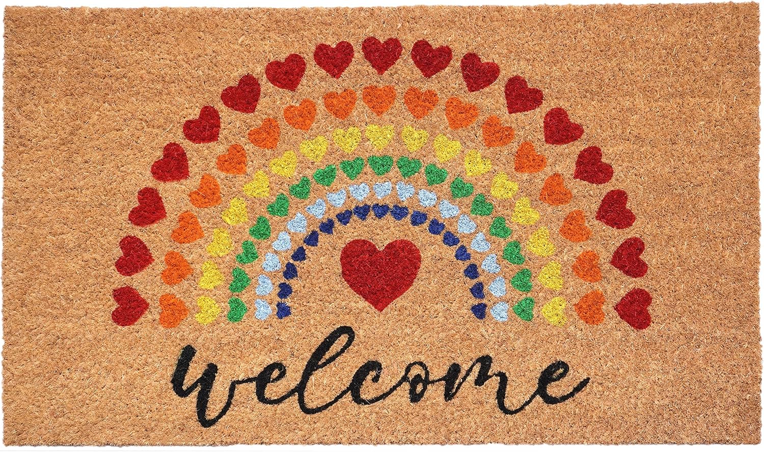 Calloway Mills Rainbow Heart Doormat